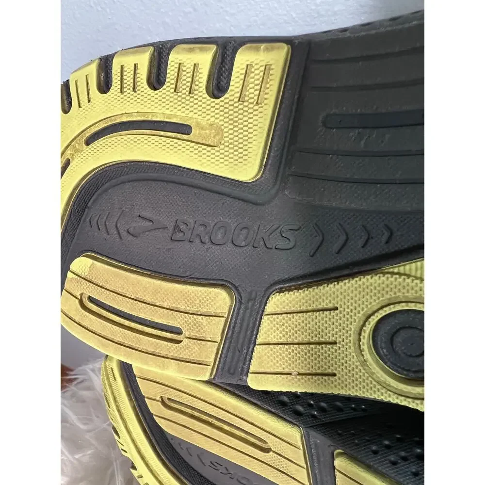 Brooks Ghost 16 Men’s Sz 12 Narrow No Insole Lime Grey Running Shoe Arch Support